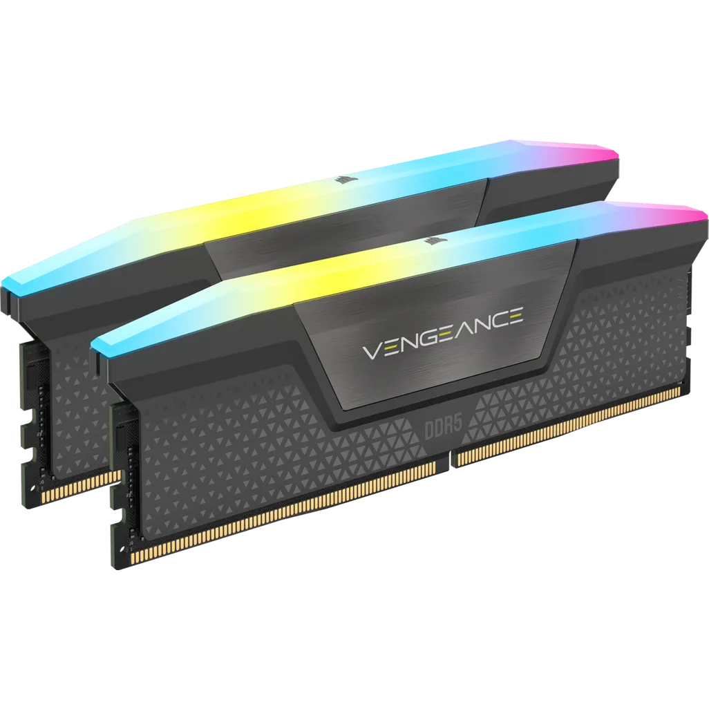 CORSAIR VENGEANCE® RGB 64GB (2x32GB) DDR5 DRAM 5200MT/s CL40 AMD EXPO & Intel XMP Memory Kit
