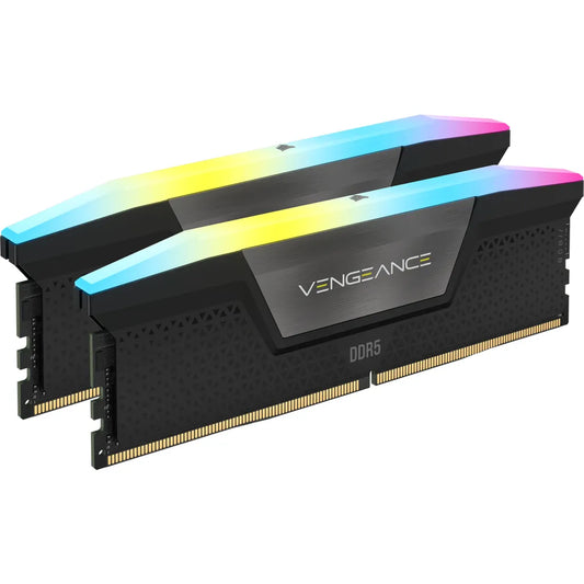 VENGEANCE® RGB 96GB (2x48GB) DDR5 DRAM 5600MHz C40 Memory Kit — Black