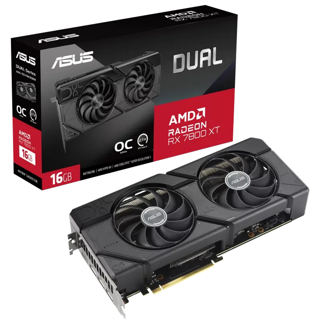 ASUS Dual Radeon™ RX 7800 XT OC Edition 16GB GDDR6