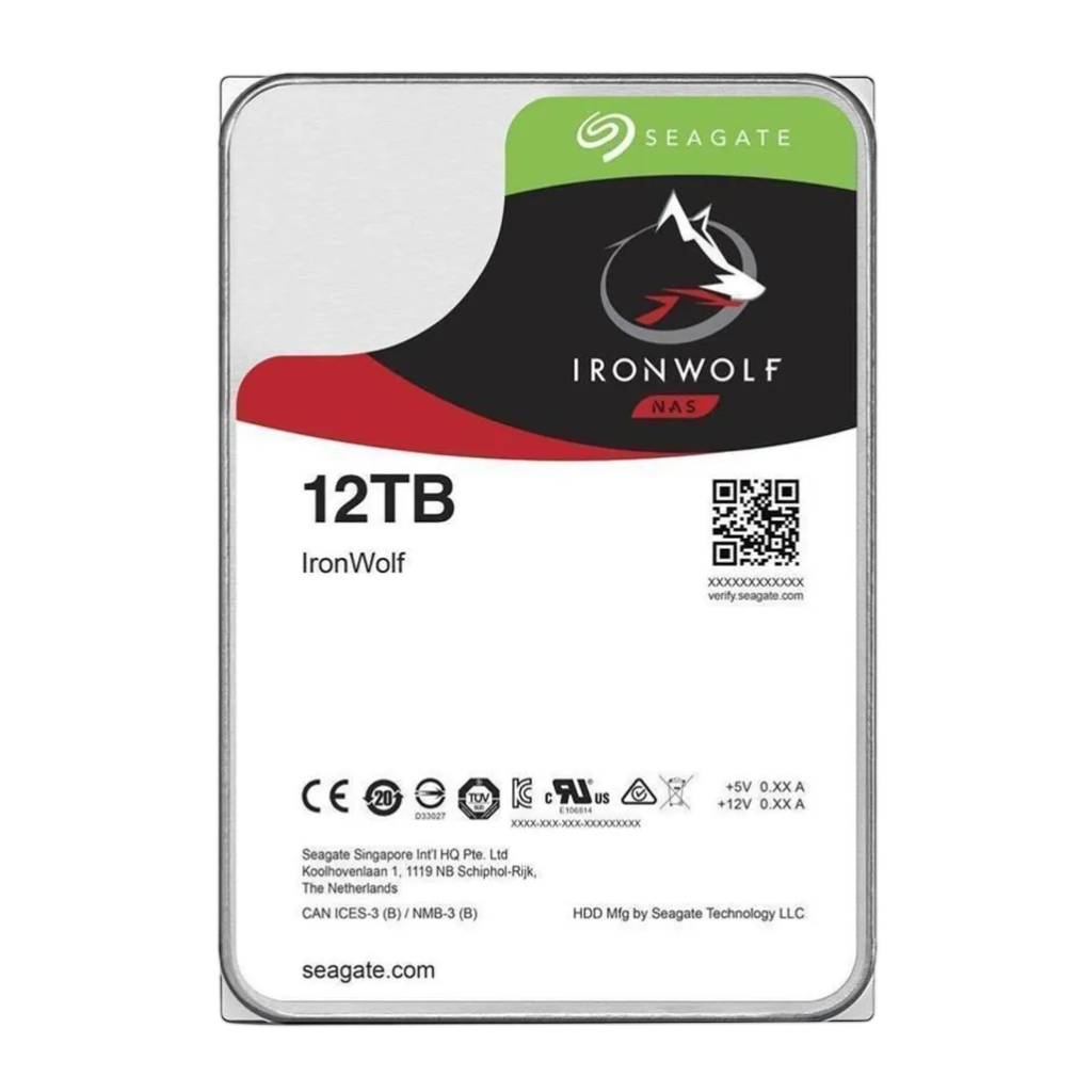 Seagate Ironwolf 12 Tb Nas; 3.5'' Internal; Sata 6 Gb/S; Rpm 7200; 256 Mb Cache