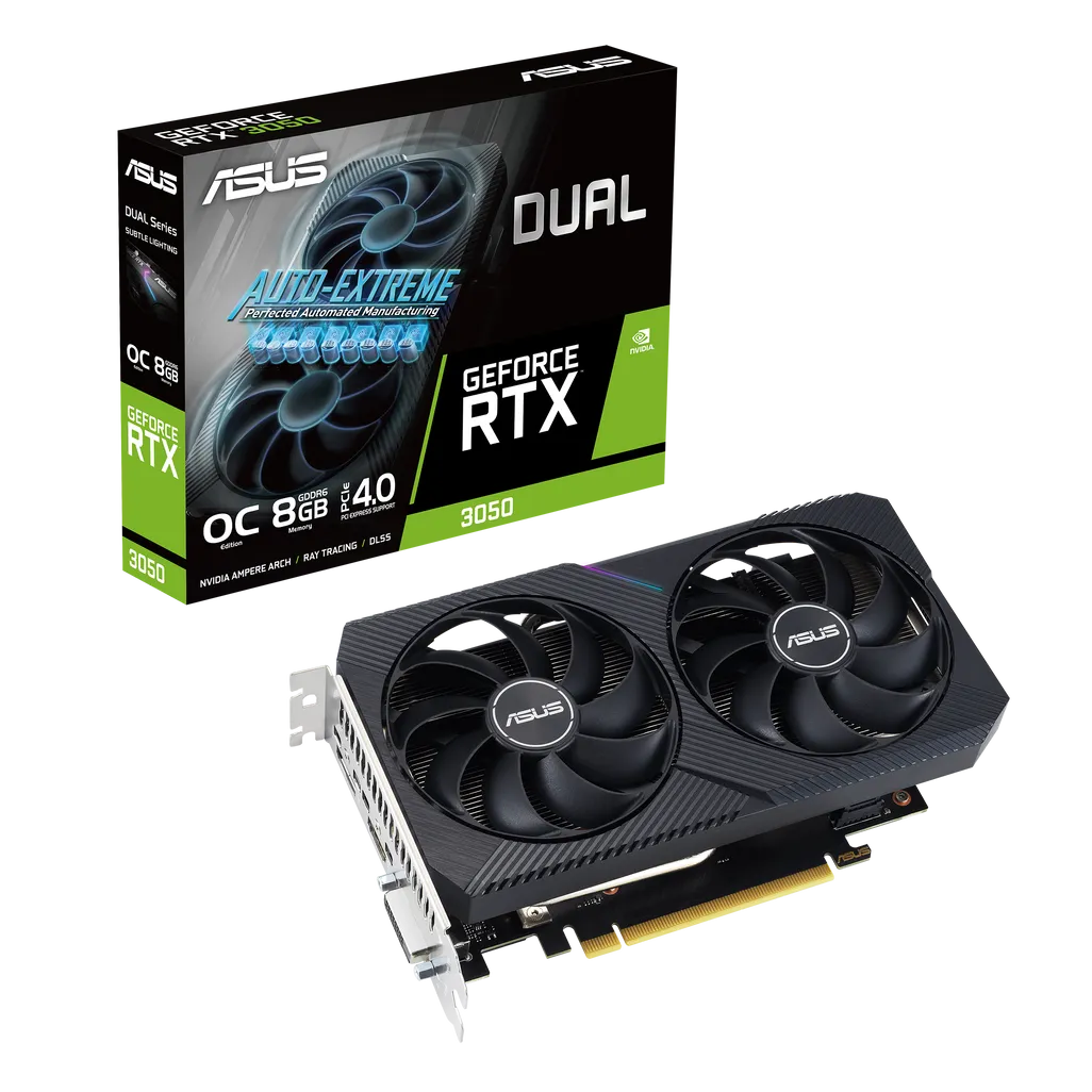 ASUS Dual GeForce RTX™ 3050 V2 OC Edition 8GB GDDR6