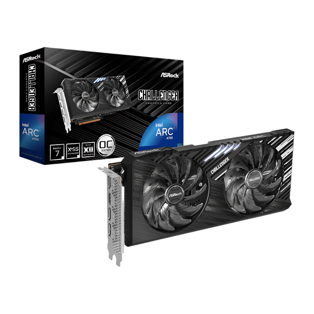 ASRock Intel Arc A750 Challenger SE OC 8GB GDDR6 256-BIT Graphics Card