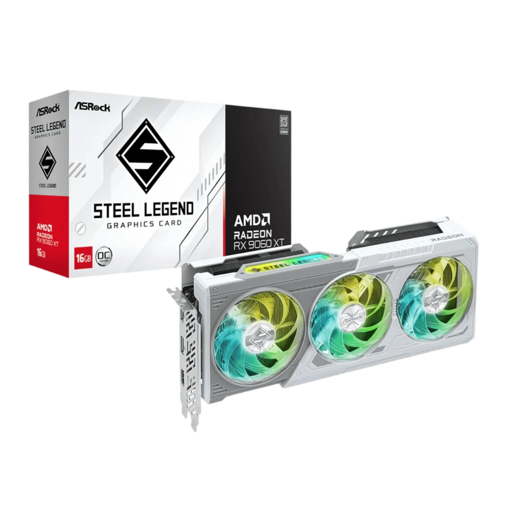 ASRock Radeon RX9060 XT Steel Legend 16G Graphics Card