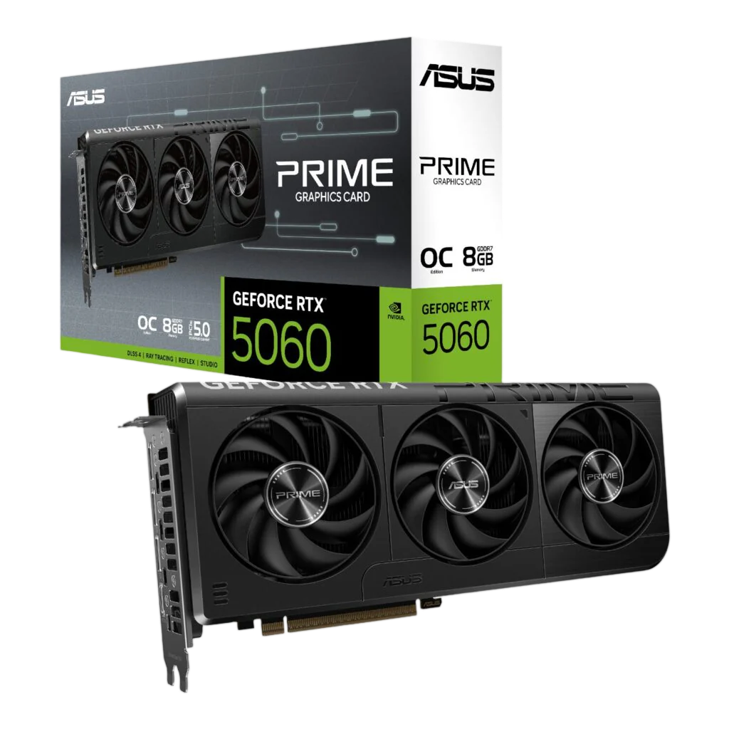 ASUS PRIME GeForce RTX 5060 OC 8GB GDDR7 GPU – SFF-Ready Graphics Card