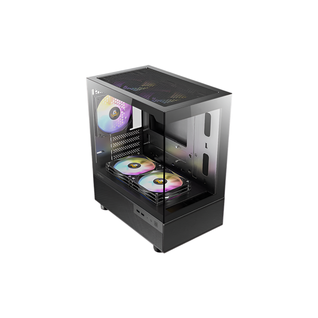 Antec CX200M Elite Micro-ATX ITX RGB Mini-Tower Gaming Chassis - Black