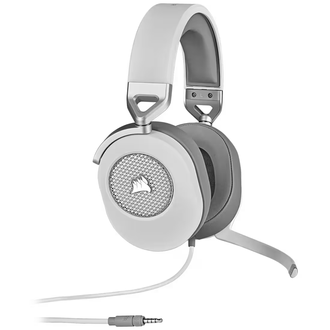 Corsair HS65 SURROUND Wired Gaming Headset — White (AP)