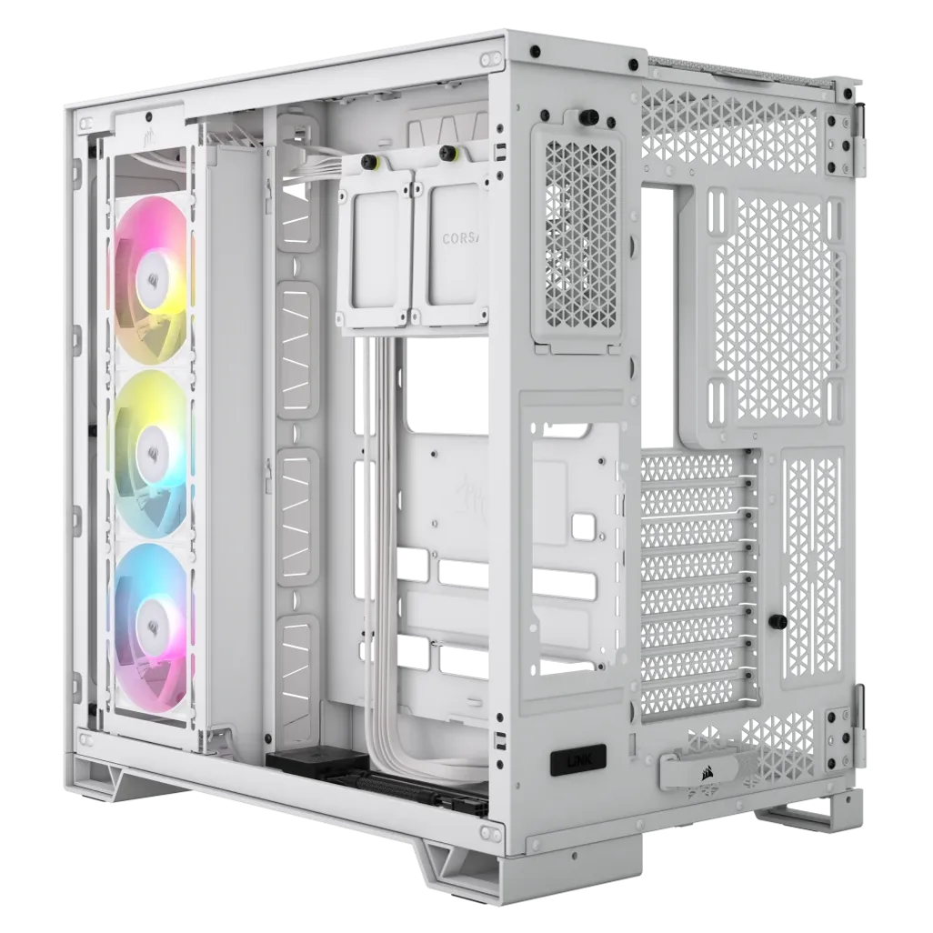 CORSAIR iCUE LINK 6500X RGB Mid-Tower ATX Dual Chamber PC Case - White