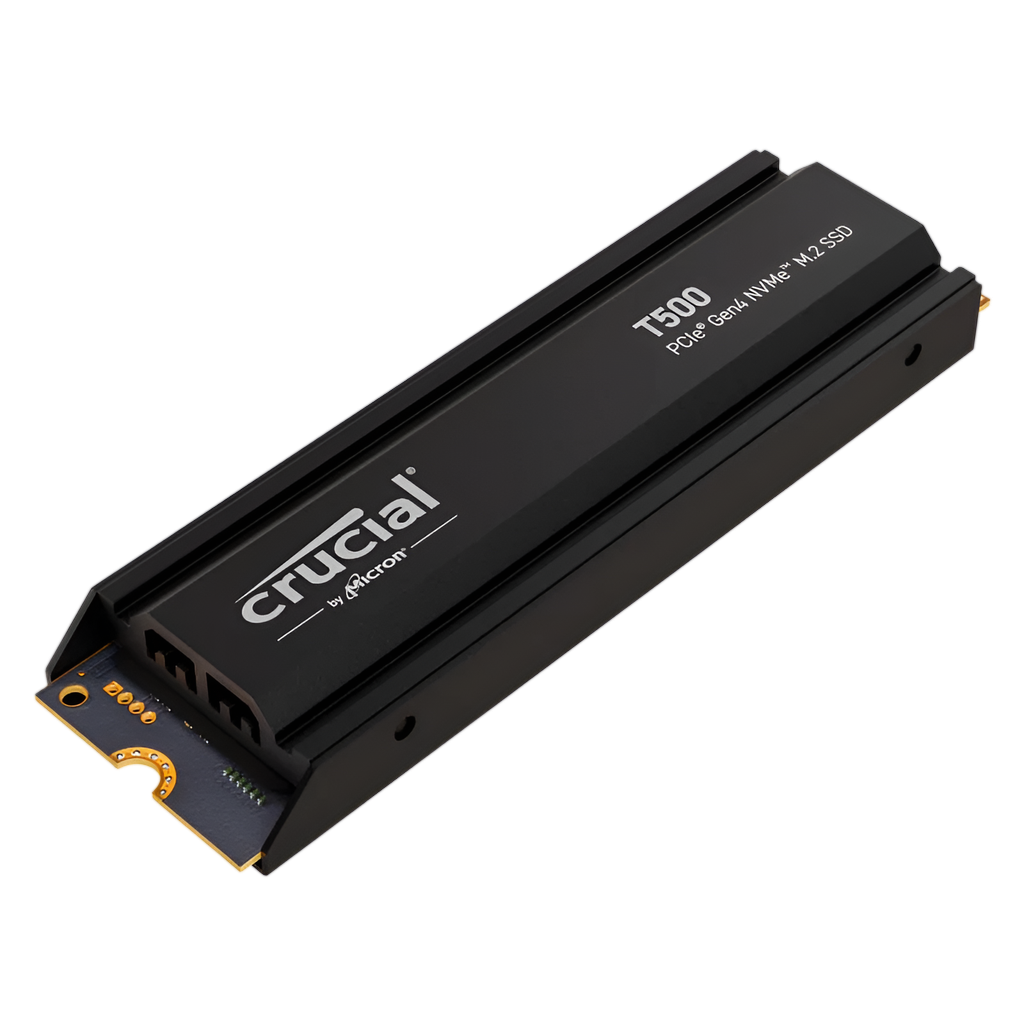 Crucial T500 1TB M.2 NVMe Gen4 with Heatsink NAND SSD
