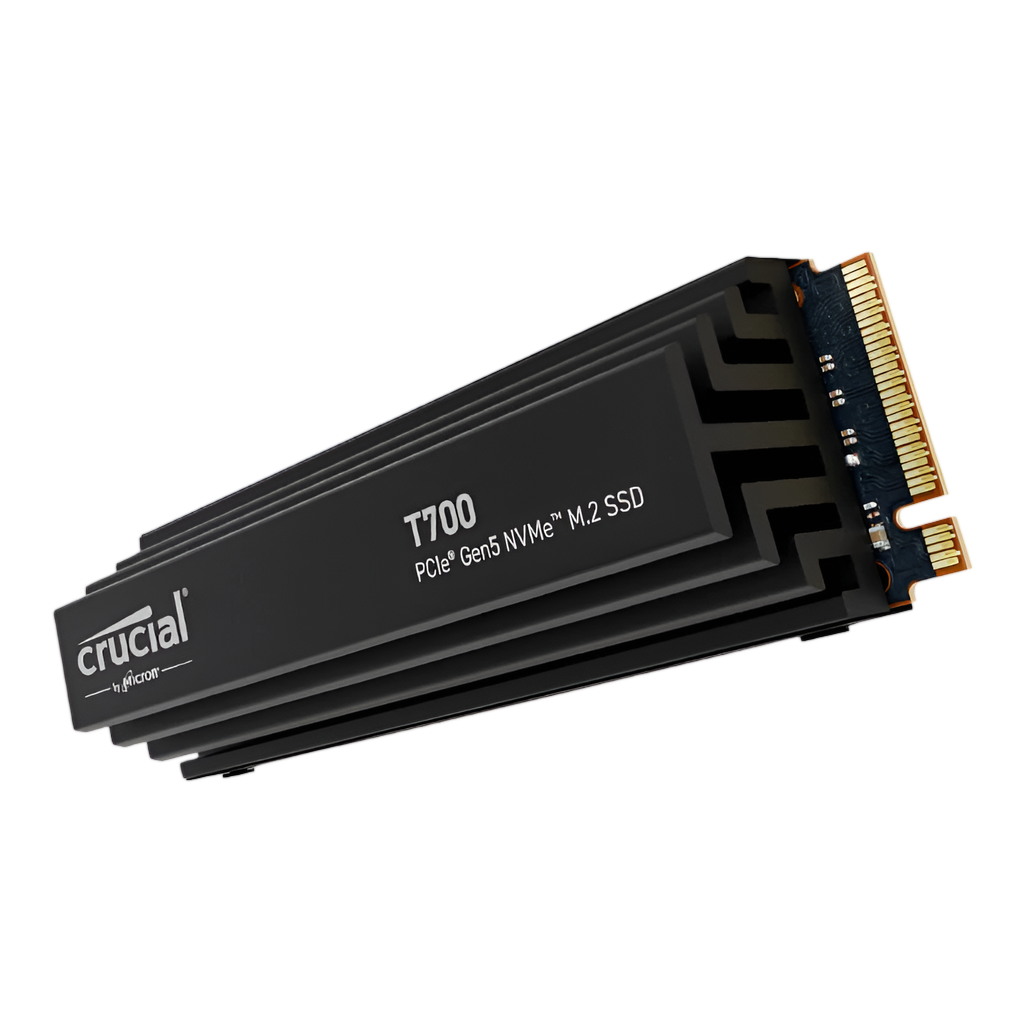 Crucial T700 2TB M.2 NVMe Gen5 with Heatsink NAND SSD