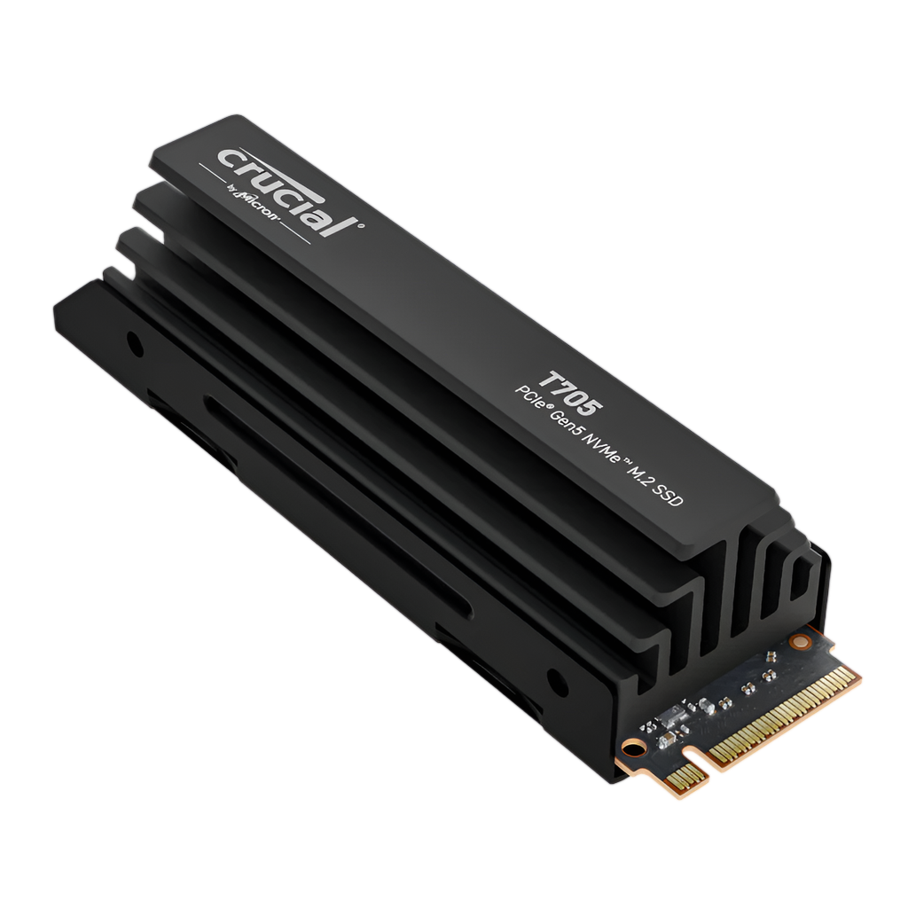 Crucial T705 2TB M.2 NVMe Gen5 with Heatsink NAND SSD