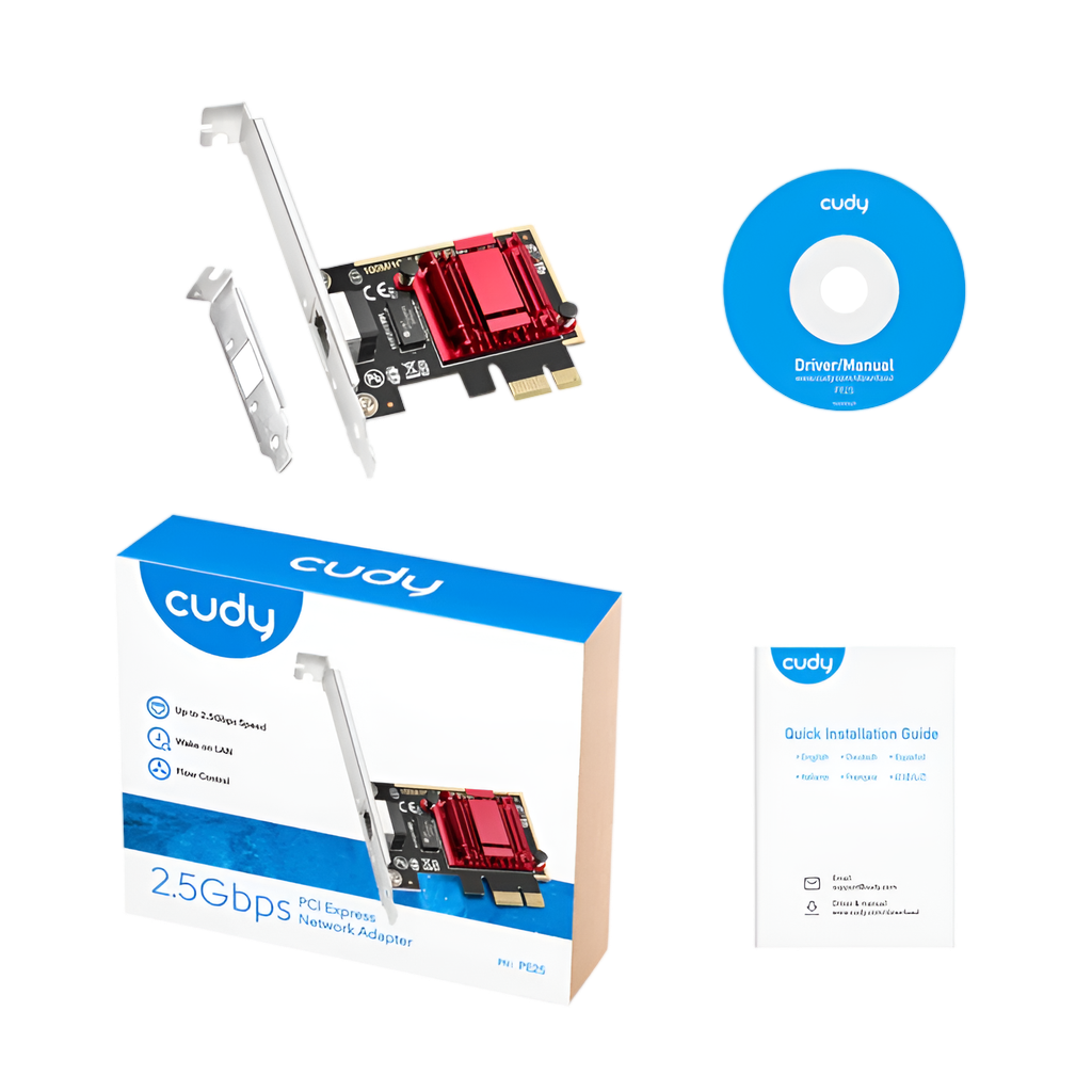 Cudy 2.5Gbps PCI-E Ethernet Adapter