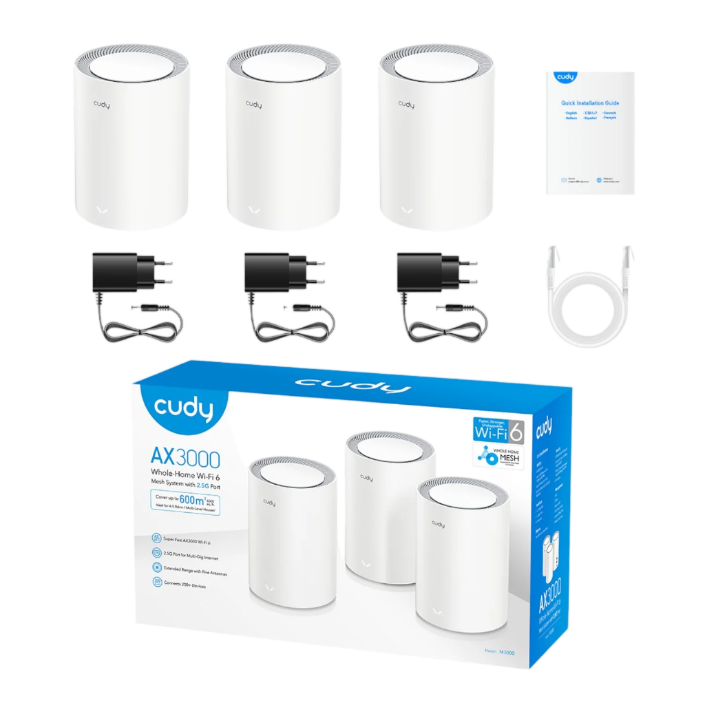 Cudy AX3000 Wi-Fi 6 Mesh Kit 3 Pack - White