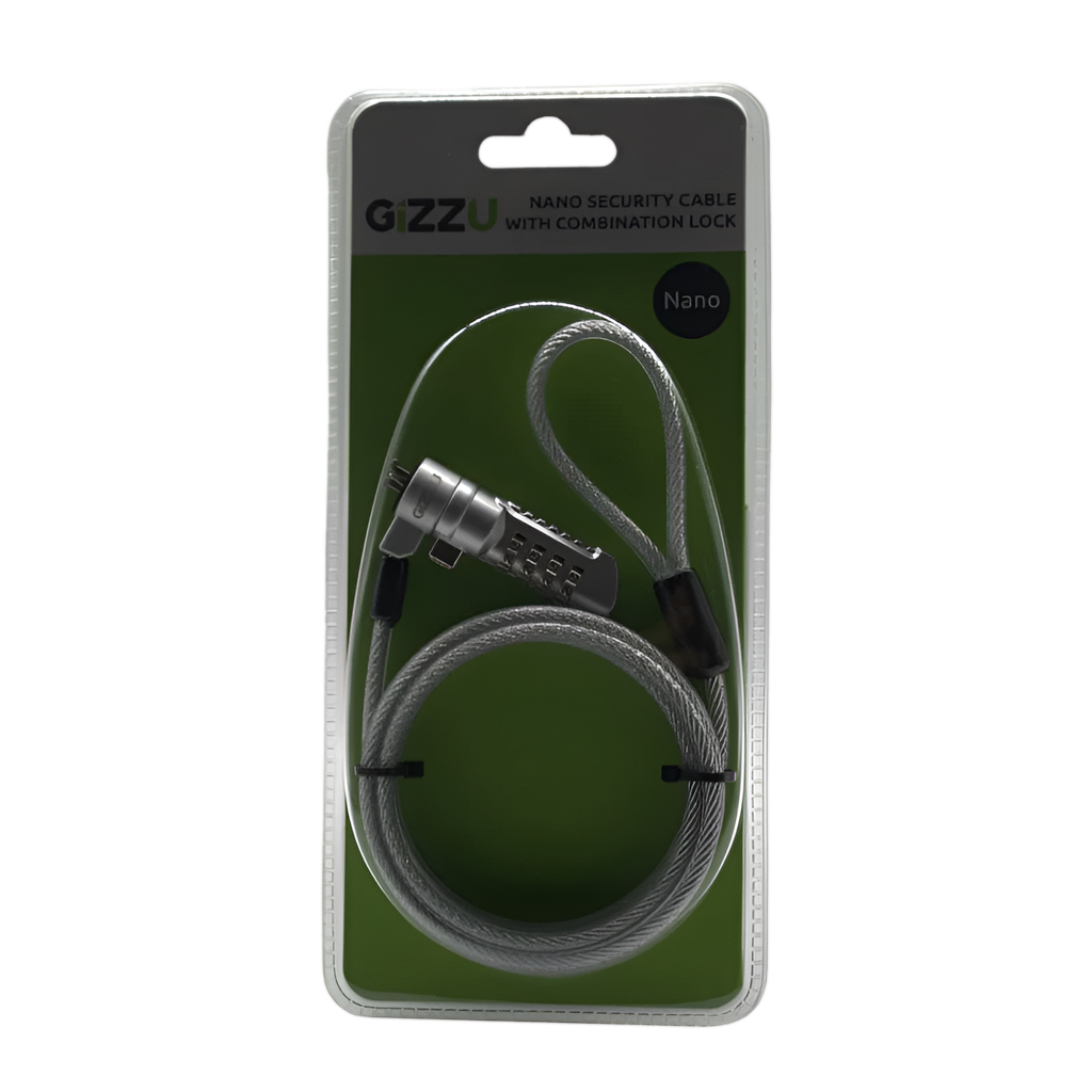 GIZZU 1.8m Nano Combination Lock Security Cable