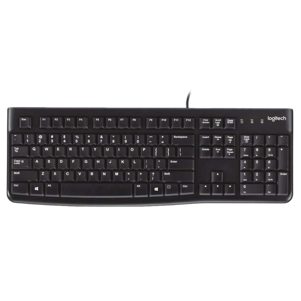 Logitech K120 Wired Keyboard, Full-size (100%),