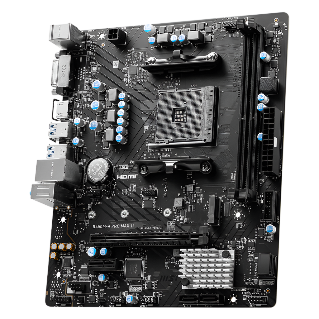 MSI B450M-APRO MAX II AMD AM4 MATX Gaming Motherboard