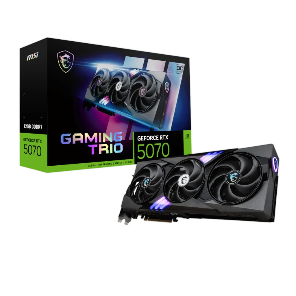 MSI GeForce RTX 5070 GAMING TRIO OC 12GB Graphics Card – Black