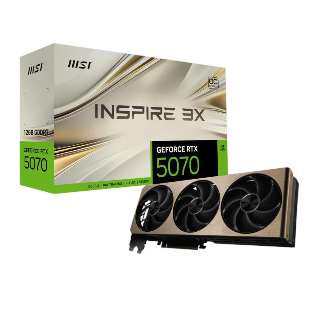 MSI GeForce RTX 5070 INSPIRE 3X OC 12GB Graphics Card