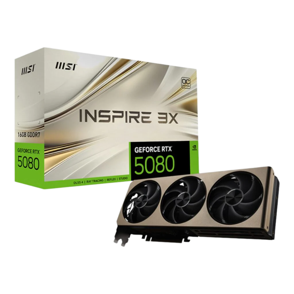 MSI GeForce RTX 5080 16GB INSPIRE 3X OC Graphics Card