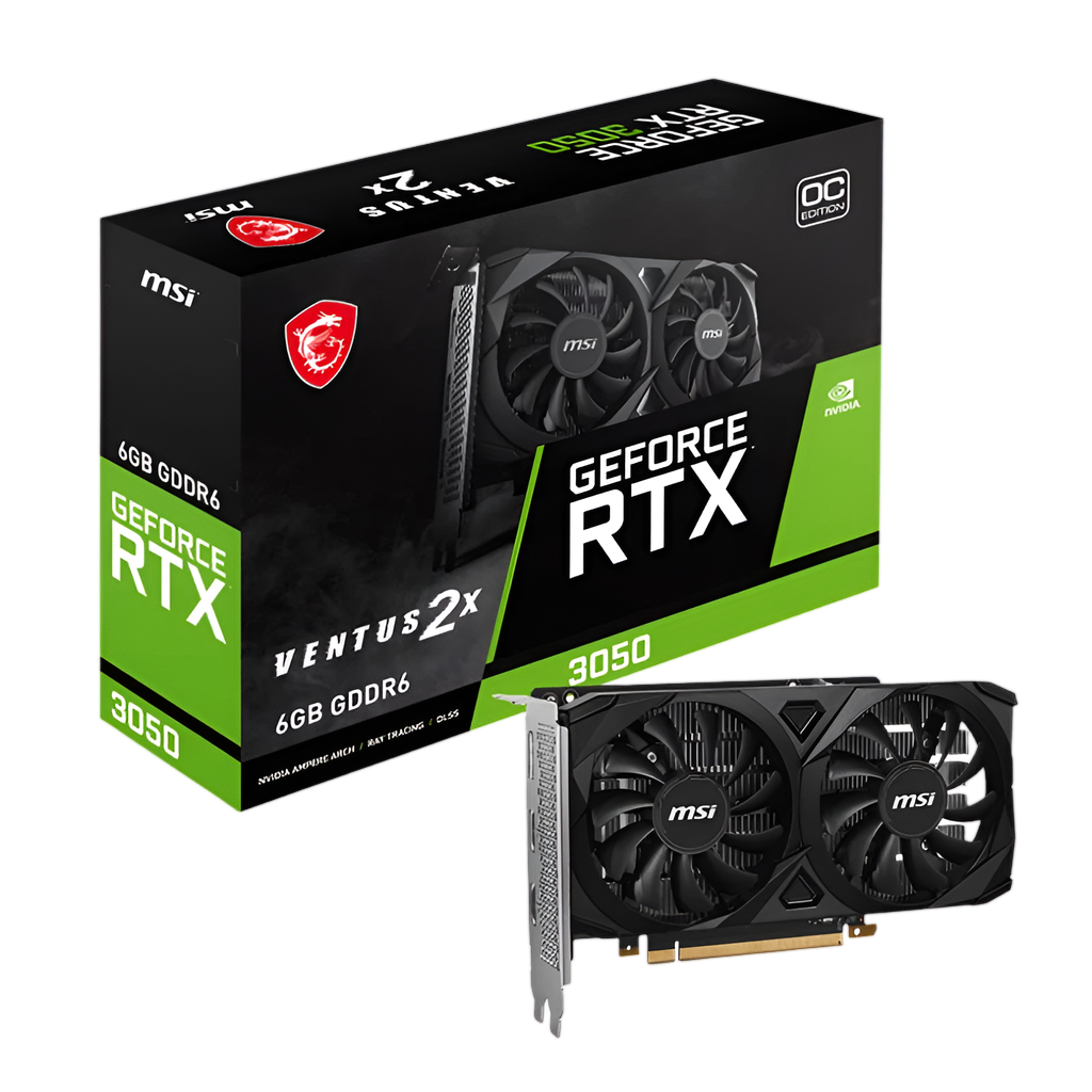 MSI Nvidia GeForce RTX 3050 Ventus 2X 6G OC GDDR6 96-BIT Graphics Card