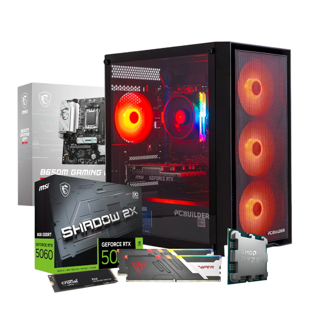 PCBuilder Ryzen 5 8400F RECON Windows 11 Gaming PC