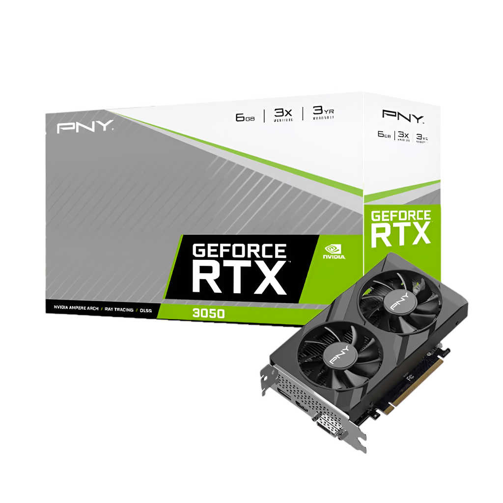 PNY GeForce RTX 3050 Verto Dual Fan 6G GDDR6 96-BIT Graphics Card