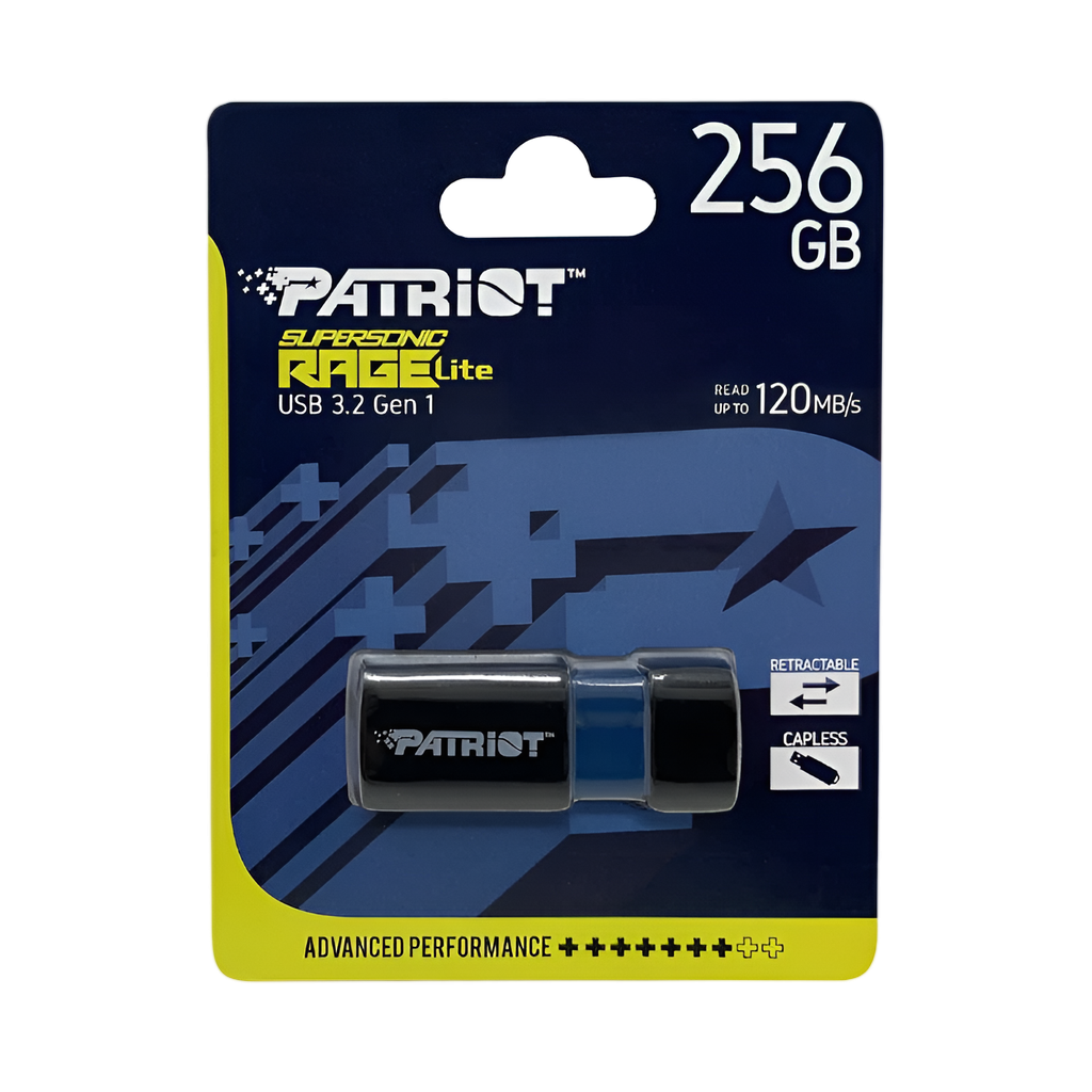 Patriot Rage Lite 256GB USB3.2 Flash Drive - Black