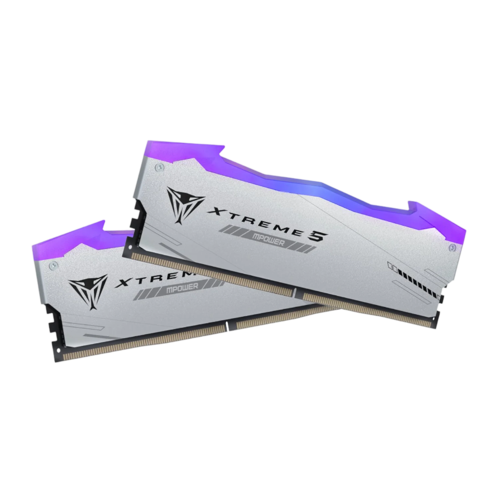 Patriot Viper Xtreme 5 RGB MPower 32GB 6000MHz DDR5 Desktop Gaming Memory Kit - Silver