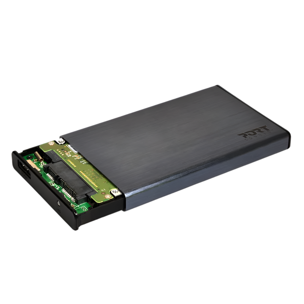 Port Connect 2.5" USB-C External HDD Enclosure Black