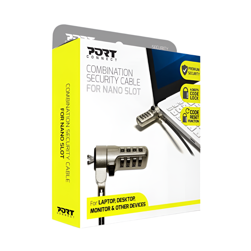 Port Connect Nano Slot Security Combination Cable