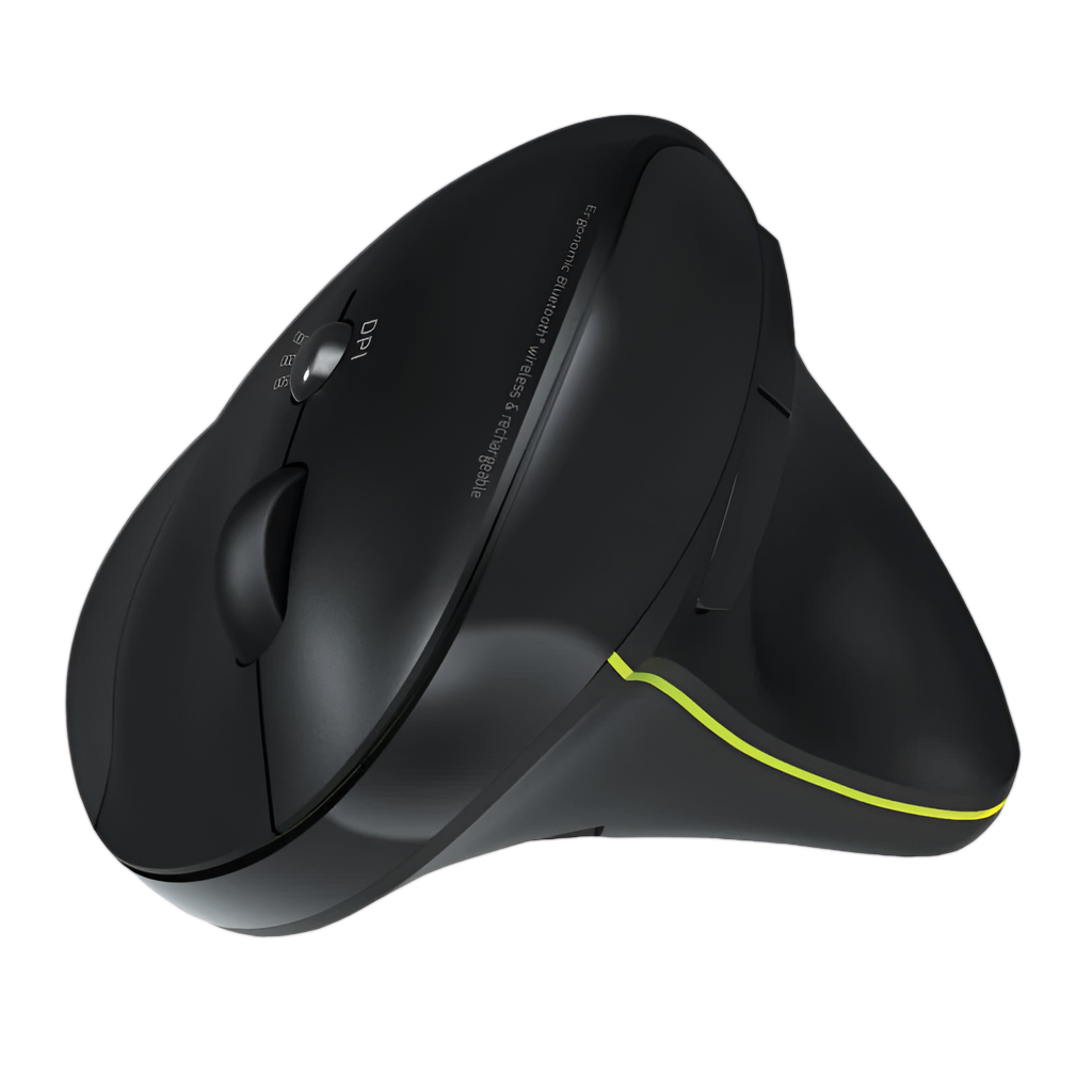 Port Connect Wireless Rechargeable Ergonoc Mouse Bluetooth
- Black
