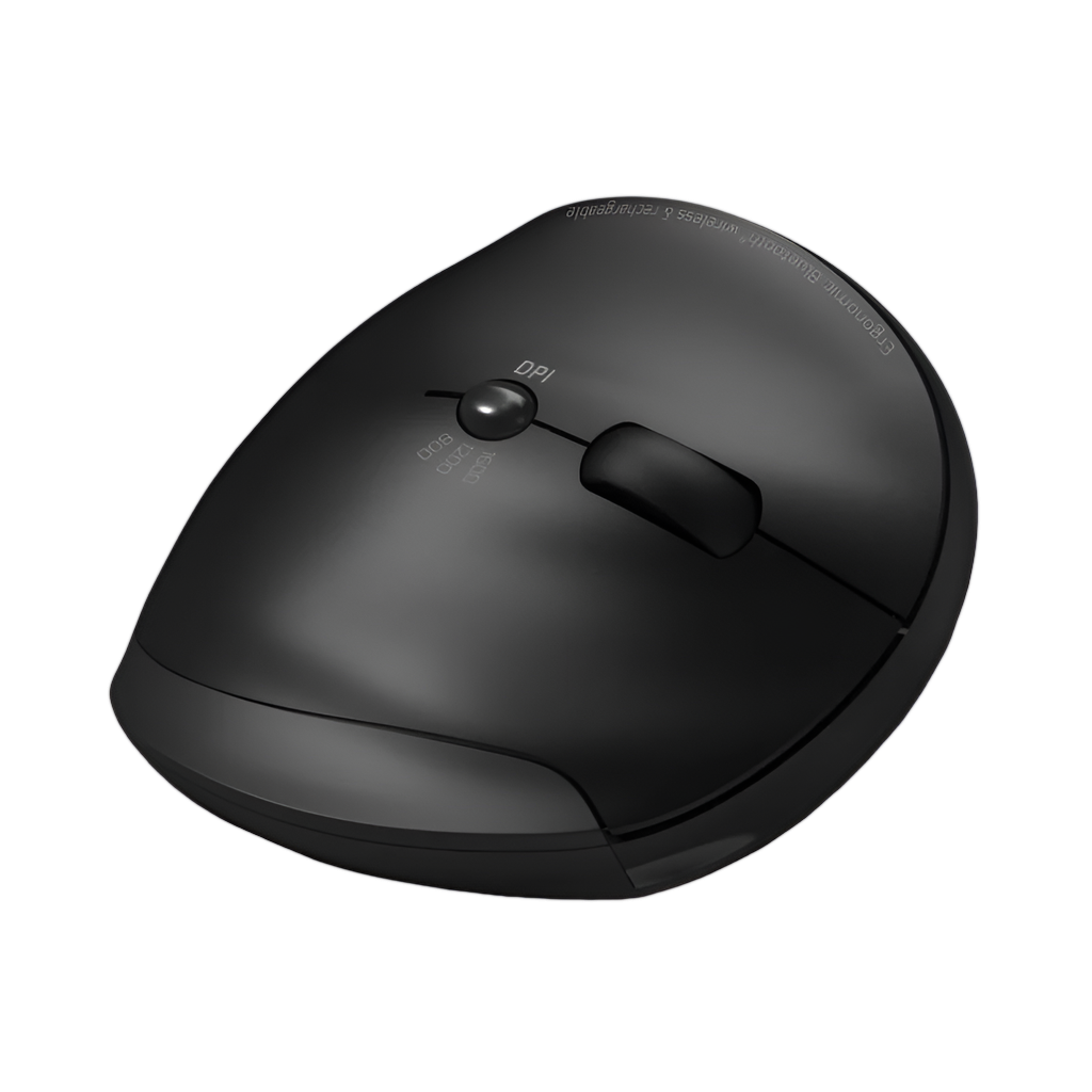 Port Connect Wireless Rechargeable Ergonoc Mouse Bluetooth
- Black