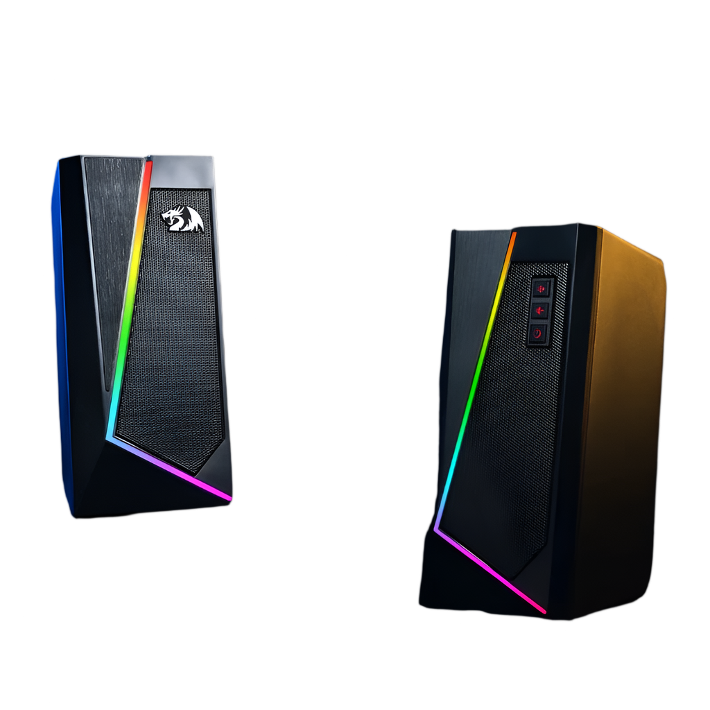 REDRAGON 2.0 Satellite Speaker ANVIL 2 x 3W RGB USB|Aux Gaming Speaker - Black