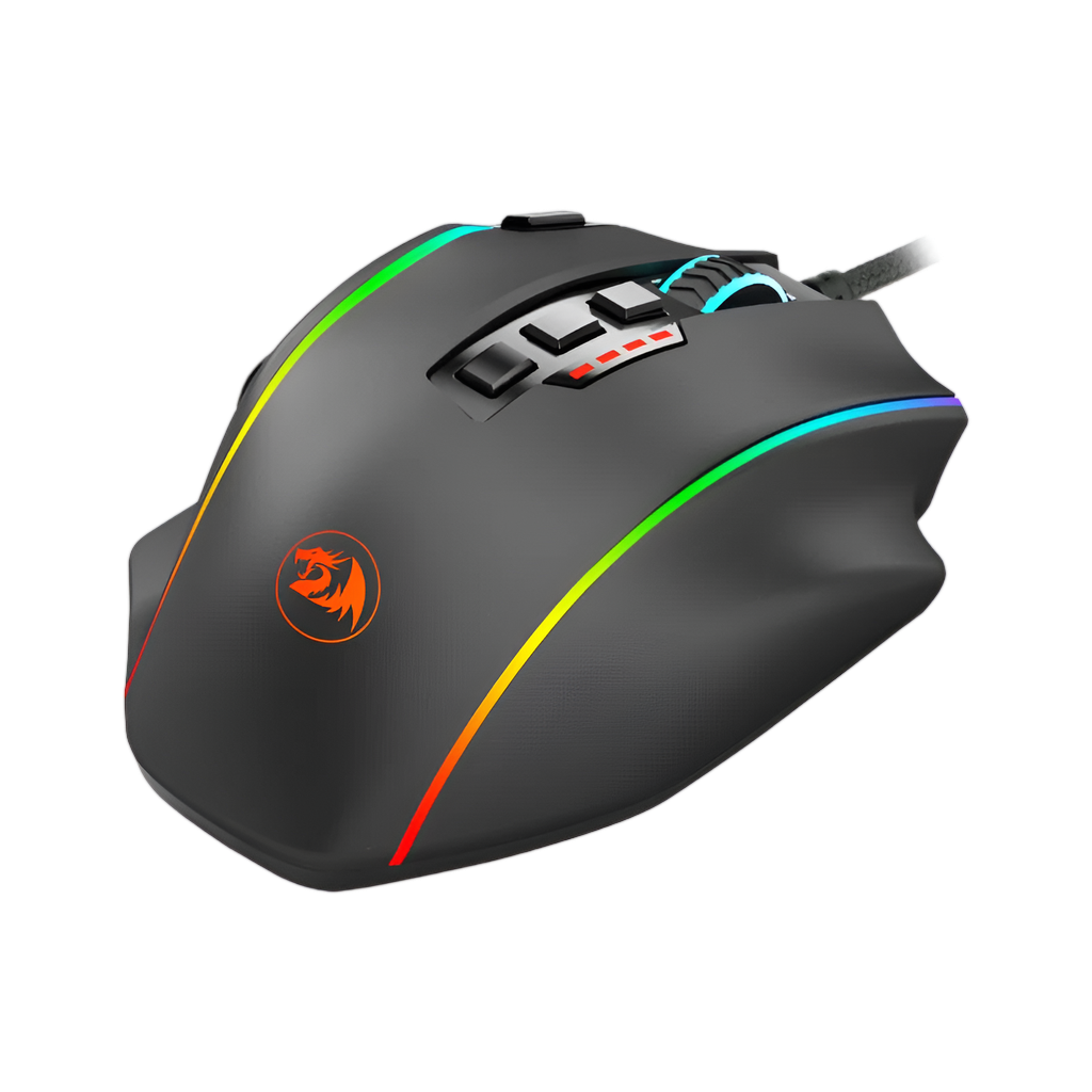 REDRAGON PERDICTION 4 12400DPI RGB MMO Ergo Gaming Mouse - Black