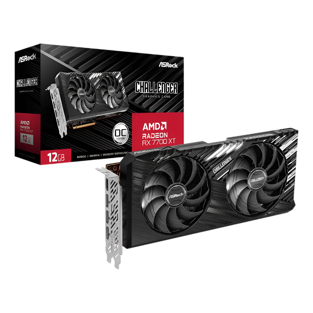 ASRock Radeon RX7700XT Challenger 12G OC 192-BIT Graphics Card