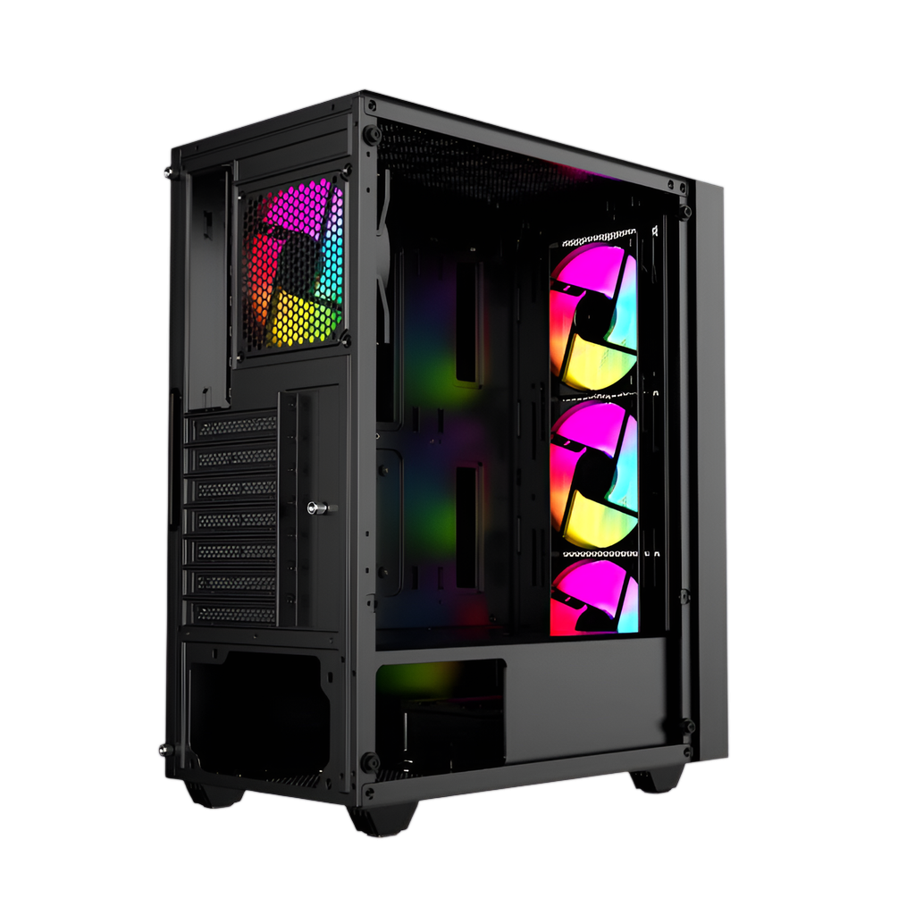 Raidmax V1000TBS ATX | Micro-ATX | Mini-ITX ARGB Mid-Tower Gaming Chassis - Black