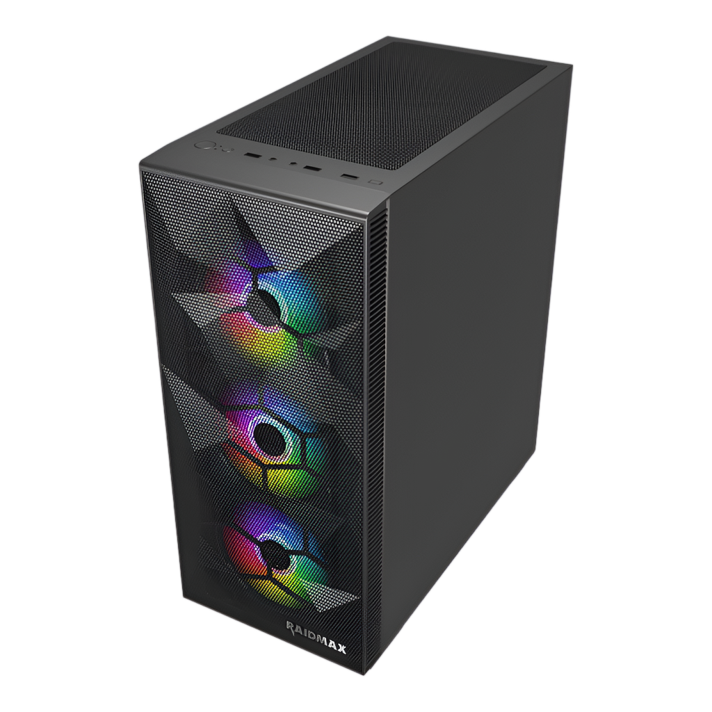 Raidmax V151TBS ATX | Micro-ATX | Mini-ITX RGB Mid-Tower Gaming Chassis - Black