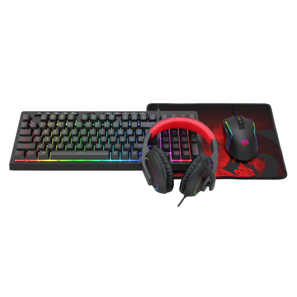 Redragon 4-in-1 Keyboard | Mouse | Mousepad | RGB Headset Gaming Combo