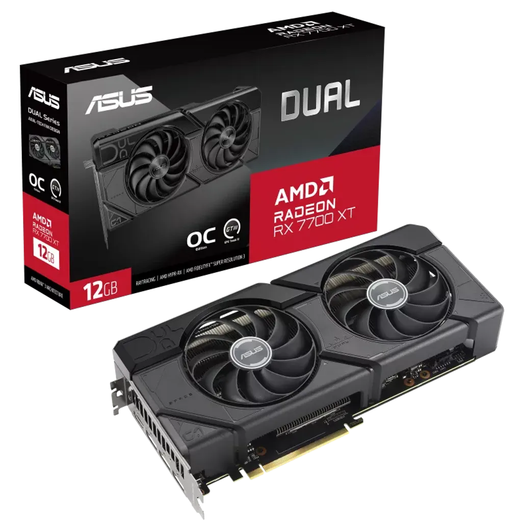ASUS Dual Radeon™ RX 7700 XT OC Edition 12GB GDDR6