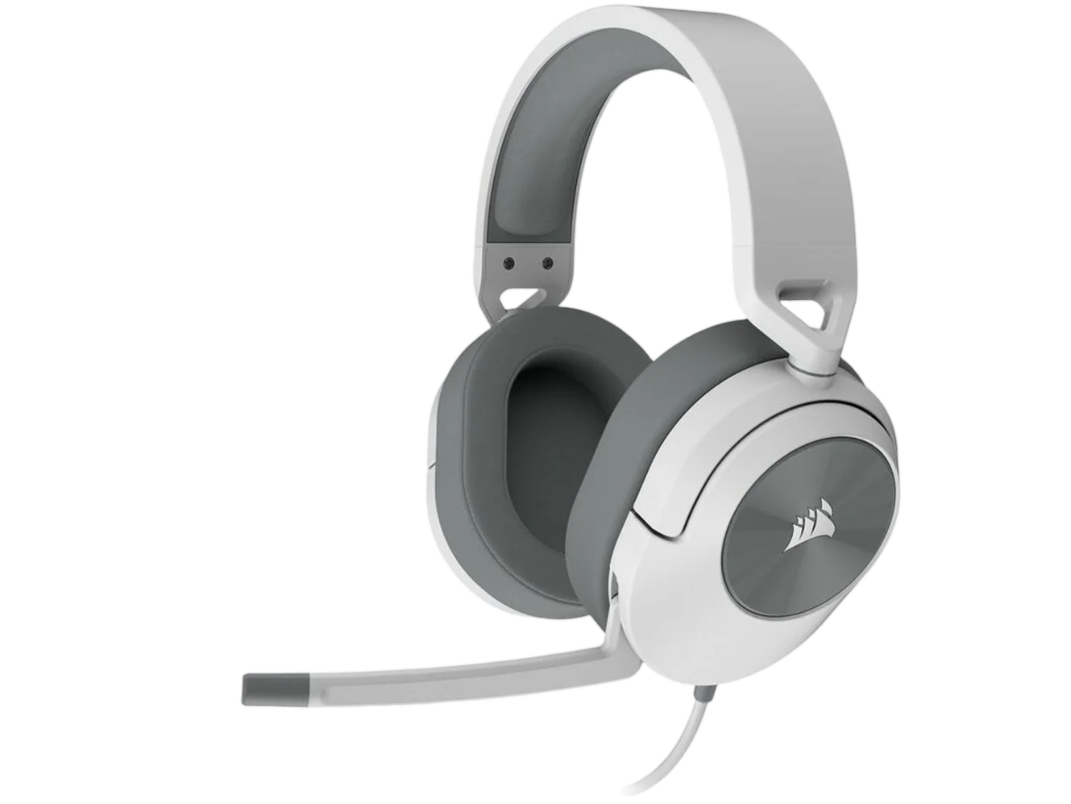 Corsair HS55 STEREO Wired Gaming Headset — White