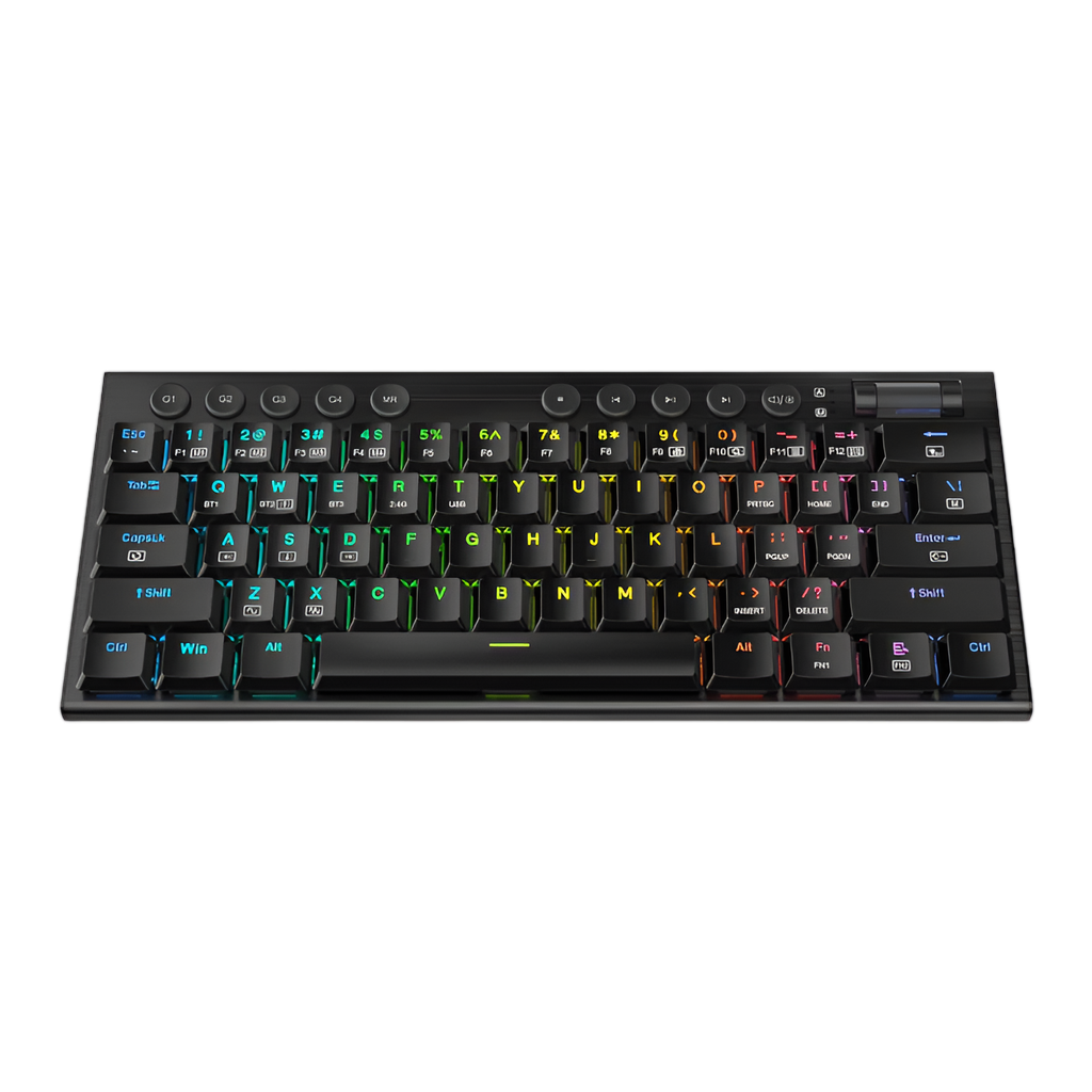 REDRAGON Horus Mini Pro 61Key Wireless Bluetooth Red Switch RGB Low Profile Gaming Mechanical Keyboard - Black