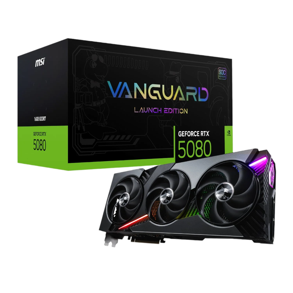 MSI GeForce RTX 5080 VANGUARD SOC Launch Edition 16GB Graphics Card