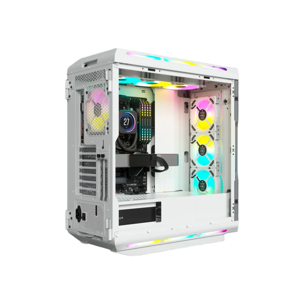 CORSAIR iCUE 5000T RGB Tempered Glass Mid-Tower ATX PC Case — White