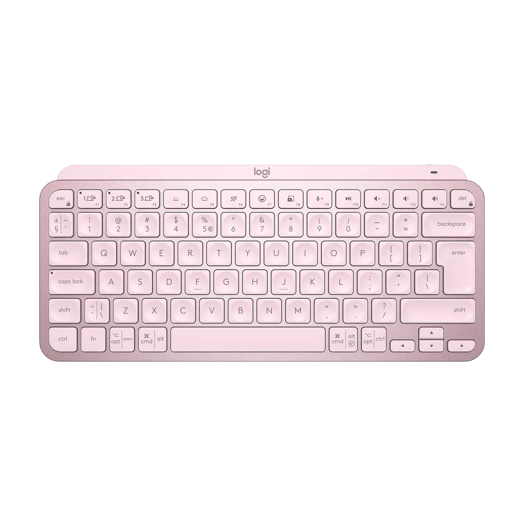 Logitech MX Keys Mini Minimalist Wireless Illuminated Keyboard Pink