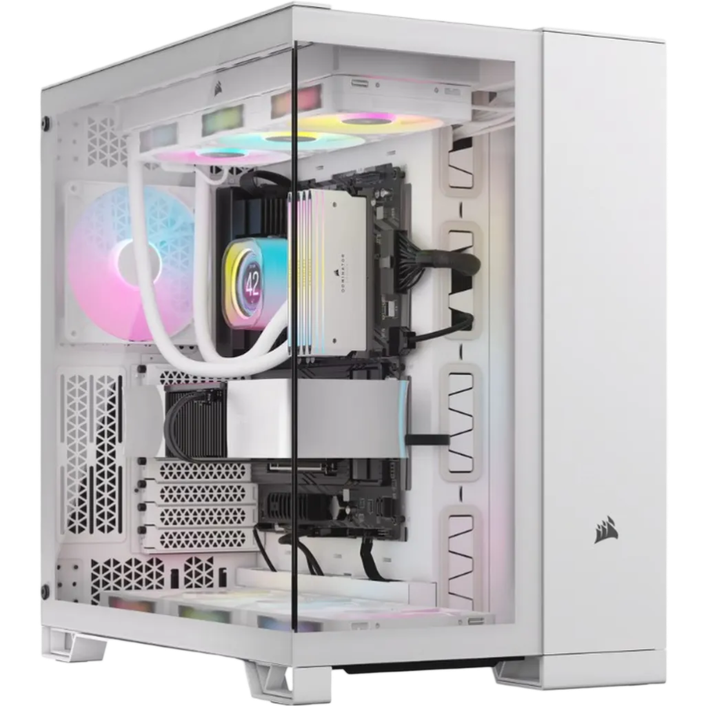 CORSAIR 6500X Mid-Tower Dual Chamber PC Case - White