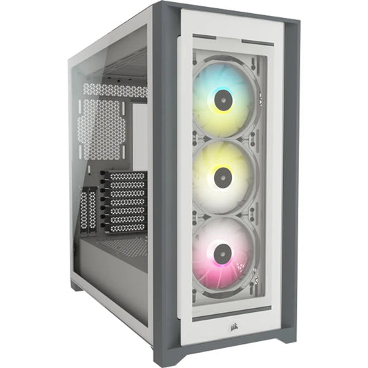 iCUE 5000X RGB Tempered Glass Mid-Tower ATX PC Smart Case — White