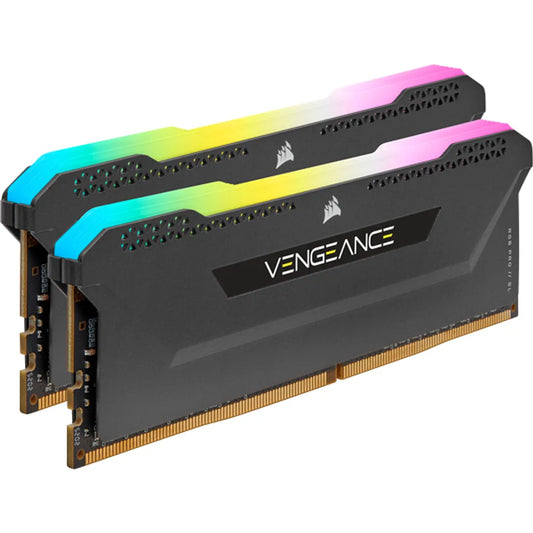 VENGEANCE RGB PRO SL 32GB (2x16GB) DDR4 DRAM 3200MHz C16 Memory Kit – Black