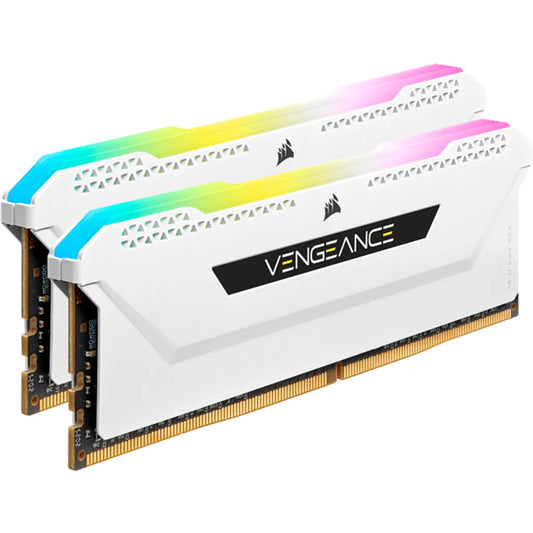 VENGEANCE RGB PRO SL 16GB (2x8GB) DDR4 DRAM 3200MHz C16 Memory Kit – White
