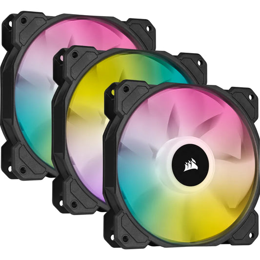 iCUE SP120 RGB ELITE Performance 120mm PWM Fan — Triple Pack with Lighting Node CORE
