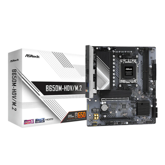 ASRock B650M-HDV/M.2 AM5 Micro-ATX Motherboard
