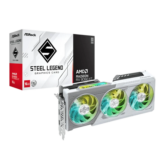 ASRock Radeon RX9060 XT Steel Legend 16G Graphics Card